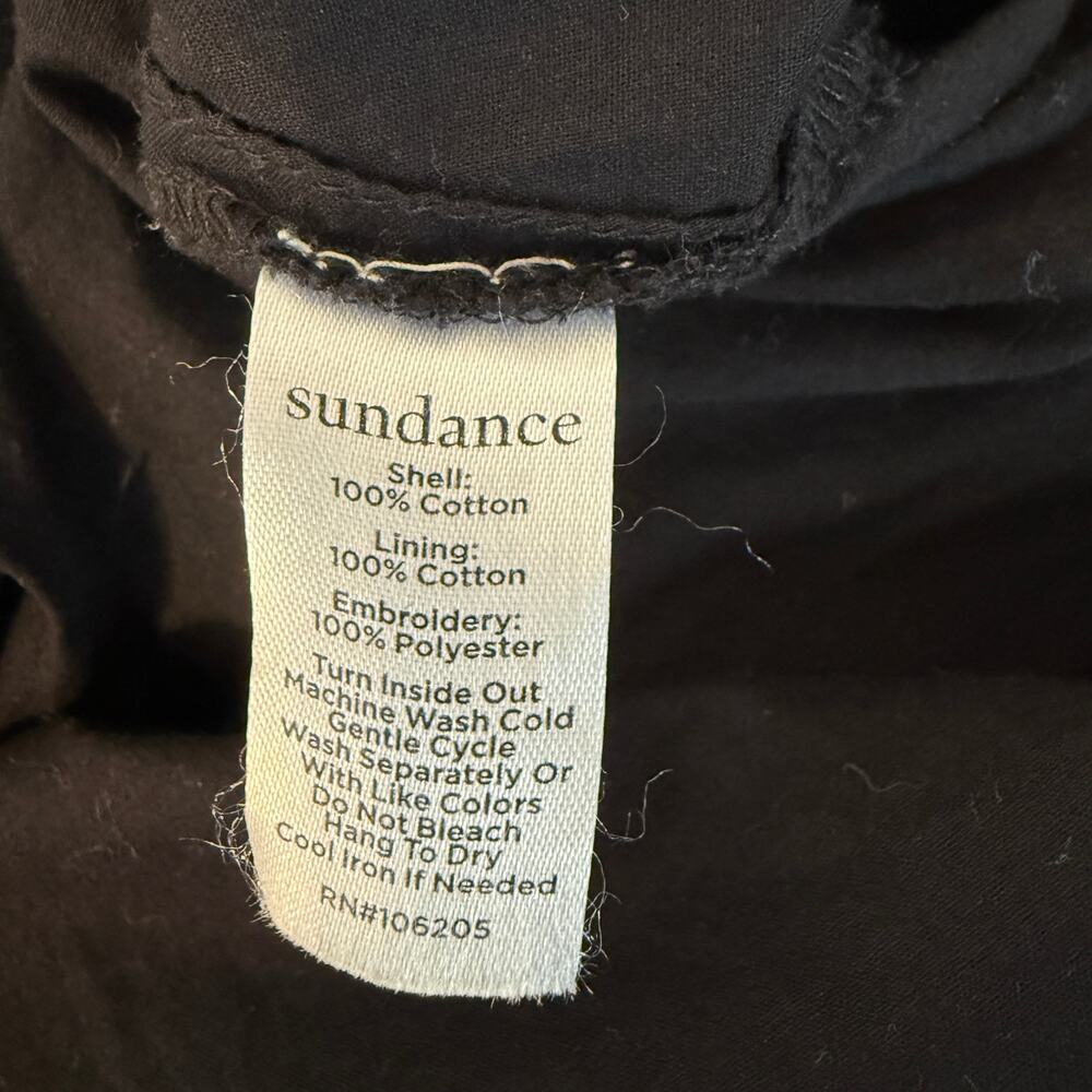 Sundance Greer Black Swiss Dot Embroidered Maxi Cotton Medium Bohemian - Picture 6 of 10